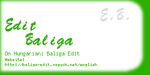 edit baliga business card